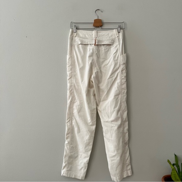 Anthro Pilcro and the Letterpress Pants Off White Corduroy Ankle Zip Casual 26 - Picture 2 of 4